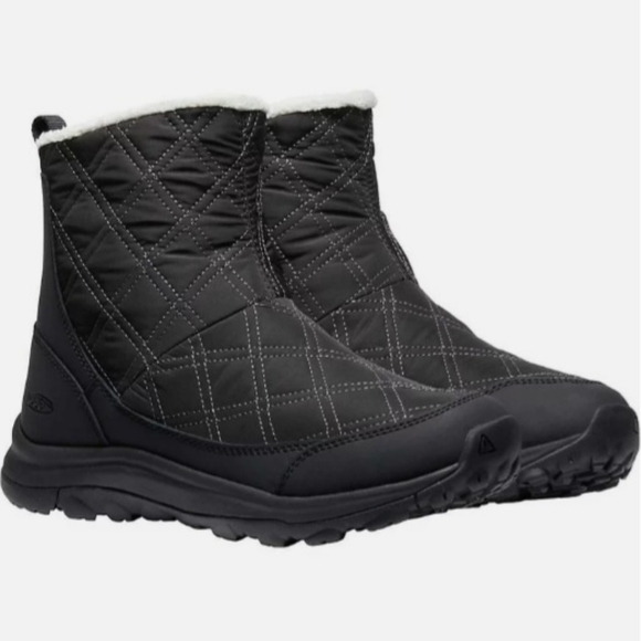 New Keen Terradora II Wintry Pull On Boots Quilted Waterproof  Black Size 10 - Picture 2 of 16